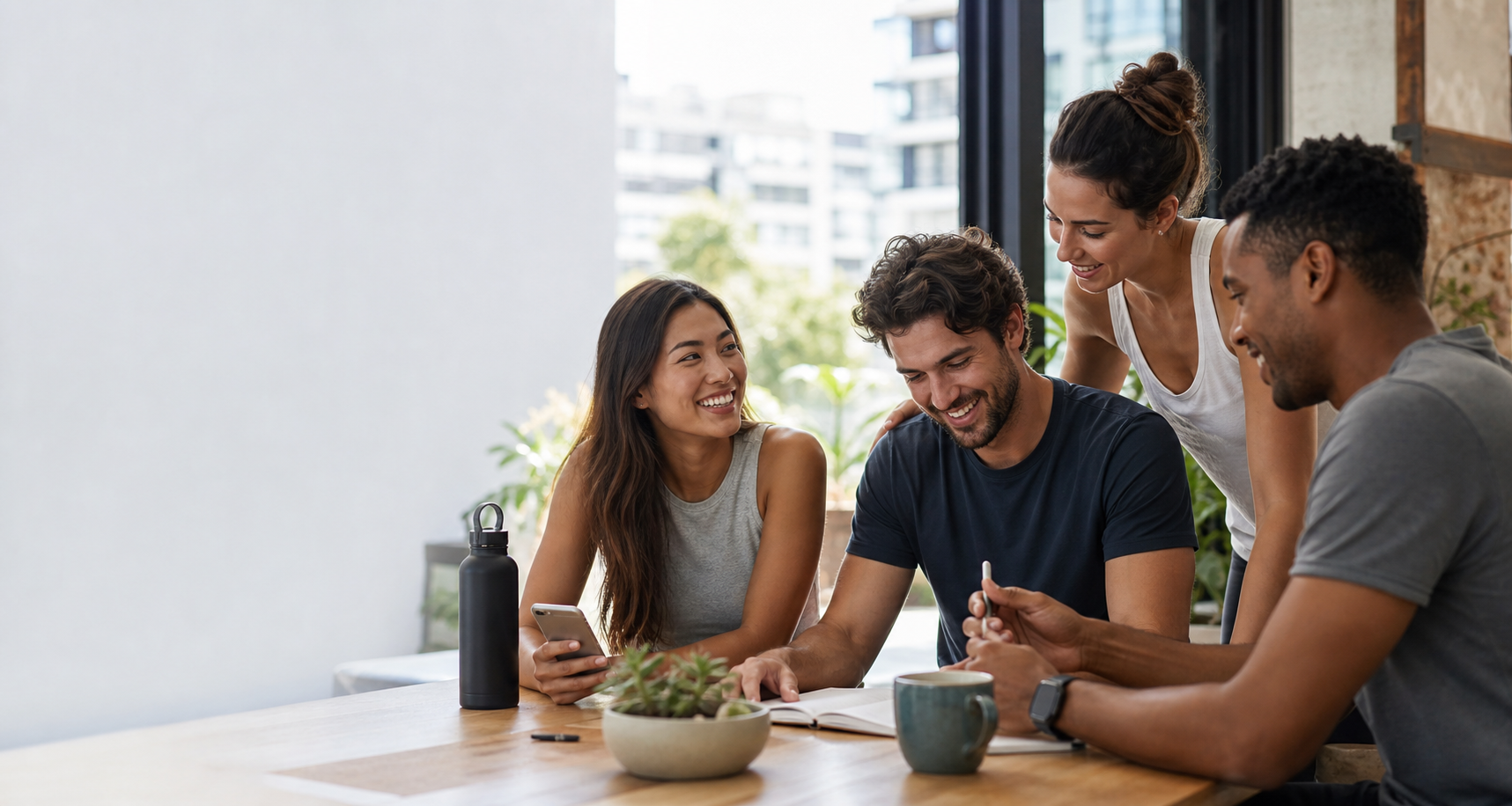 Adults around age 30 reviewing a practical health plan